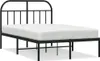 vidaXL Struttura letto con testiera in metallo nero 120x200 Anteprima dell’immagine prodotto 1