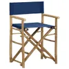 vidaXL Chaises de régie pliantes 2 pcs. Bleu Bambou et Voir les images du produit 1