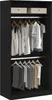 vidaXL Armoire avec étagère noir aspect chêne 100 x 50 x Voir les images du produit 3