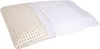 A pillow with a visible latex core and a white fabric cover. Produktbild-Vorschau