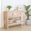 vidaXL Konzolový stolek 100x35x75 cm borovicový masiv Náhled obrázku produktu 2