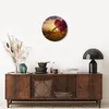 Wanduhr - Rund - Glasuhr - Baum Wiese Blume - 40x40cm - Produktbild-Vorschau 7