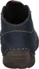 The back view of a blue leather boot. Produktbild-Vorschau
