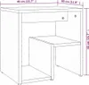 A line drawing of a nightstand with dimensions indicated. Produktbild-Vorschau