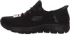 A side view of a black Skechers slip-on shoe. Podgląd zdjęcia produktu