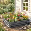 Parterre de jardin Outsunny, bac à fleurs avec structure en Voir les images du produit 9