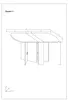 A technical drawing of a table with dimensions. Náhled obrázku produktu