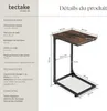 Table d’appoint Erie 40x30x63cm - Bois foncé industriel, Voir les images du produit 6