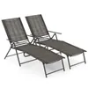 GOPLUS Sonnenliege 2er Set klappbar, 189cm Gartenliege aus Produktbild-Vorschau 1