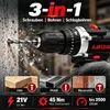 AJIEQAQ accuschroefboormachine 21V set, accuslagboormachine Productafbeelding-voorbeeld 15