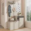 Merax Garderoben-Set 110x185,5x37 cm, Flurgarderobe mit Produktbild-Vorschau 3