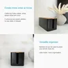 Scatola per cavi Intirilife con coperchio in bambù nero - Anteprima dell’immagine prodotto 3