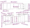 vidaXL 11-tlg. Küchenschrank-Set Lyon Altholz-Optik Produktbild-Vorschau 8