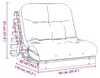 vidaXL Futon Schlafsofa mit Matratze Weiß 90x206x11 Produktbild-Vorschau 7