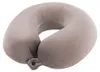Reisekissen Nackenstütze 30x30 cm Samt Memory-Schaum Beige Produktbild-Vorschau 1