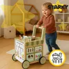 Chariot de marche en bois, table d'apprentissage, cuisine, Voir les images du produit 8