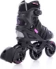 A black inline skate with pink accents is shown against a white background. Podgląd zdjęcia produktu