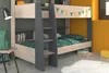 Etagenbett Leo inkl. Matratzenauflagen - Eiche/grau Produktbild-Vorschau 4