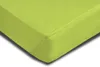 A close-up view of a green fitted sheet, showing the corner seam. Produktbild-Vorschau