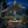 Aopunly Sonnenschirm Ø300x200cm mit LED, UV-Schutz, Kurbel Produktbild-Vorschau 7
