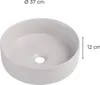 Lavabo da appoggio tondo 36 x 36 cm DIEGO Anteprima dell’immagine prodotto 3