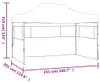 vidaXL Tente pliante à 3 parois 431x291x315 cm Anthracite Voir les images du produit 7