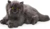 A plush toy cat lying down on a white background. Podgląd zdjęcia produktu