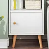 Bílá stojící knihovna ve skandinávském loftovém stylu Náhled obrázku produktu 2