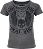 Rock Rebel by EMP Damen graues T-Shirt mit Frontprint und Produktbild-Vorschau 1