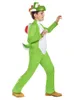 A child wearing a Yoshi costume, shown from the side. Produktbild-Vorschau