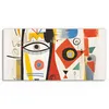 DEQORI Hybrid Leinwand Bild 60x30 cm 'Abstrakte Visage' Produktbild-Vorschau 2