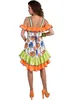 M220154-L bunt Damen Rio Girls Kleid Salsa Samba Kostüm Produktbild-Vorschau 2