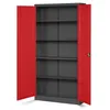 An open metal cabinet with red doors against a white background. Anteprima dell’immagine prodotto