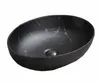 Umywalka Nablatowa Ceramiczna 52X39,5 Cm Czarny Mat Złoty Podgląd zdjęcia produktu 6