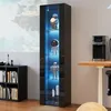 Armadio in vetro Merax con LED, app e telecomando, ante in Anteprima dell’immagine prodotto 3