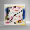Wanduhr - Quadrat - Glasuhr - Abstraktion modern - 40x40cm Produktbild-Vorschau 3