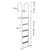 A diagram showing the dimensions of a dock ladder. Náhľad obrázku produktu