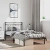 vidaXL Bettgestell mit Kopfteil Metall Schwarz 100x200 cm Produktbild-Vorschau 2