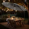 Faziango Sonnenschirm Ampelschirm 3x3 m Grau mit Solar LED, Produktbild-Vorschau 7