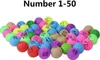 50 Stück Nummer 1-200, verschiedene Farben, Lucky Dip, Produktbild-Vorschau 1