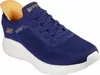 A single blue Skechers Slip-Ins shoe is shown from a side-diagonal angle against a white background. Voir les images du produit