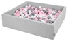 KiddyMoon suchy basen kwadratowy z piłeczkami 7cm 120x30 Podgląd zdjęcia produktu 1
