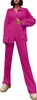 ASKSA Damen 2 Teiler Casual Outfits Sommer Plissee Set Produktbild-Vorschau 1
