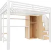 Letto a castello in metallo Flieks 140x200 cm con armadio, Anteprima dell’immagine prodotto 8