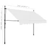vidaXL Tenda da sole retrattile a comando manuale con LED Anteprima dell’immagine prodotto 8