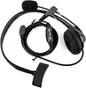 A black headset with a microphone and a coiled cord is laid out on a white background. Anteprima dell’immagine prodotto