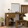 vidaXL Schminktisch Honigbraun 95x50x134 cm Massivholz Produktbild-Vorschau 2