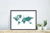 MuchoWow® MuchoWow® Gerahmtes Poster Weltkarte - Meer - Produktbild-Vorschau 5