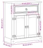 vidaXL Armoire de salle de bain Corona 70x33x80 cm pin Voir les images du produit 8