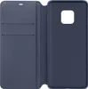 An open blue flip case for a smartphone, showing the card slots and the phone holder. Produktbild-Vorschau